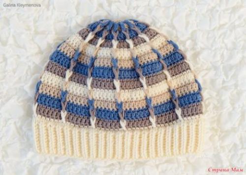 Красивый узор для шапки из толстой пряжи. Вяжем крючком модные шапки, подборка схем и описаний