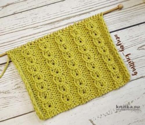 Объемный узор для шапки спицами. Большая подборка схем и описаний объемных узоров спицами