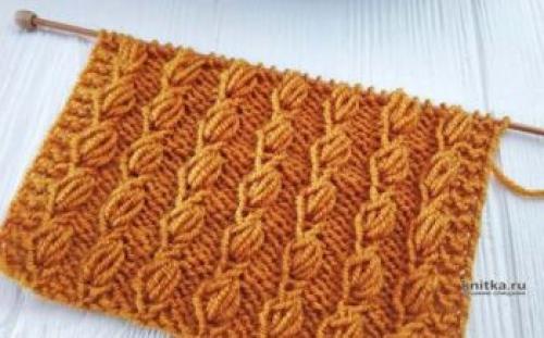 Объемный узор для шапки спицами. Большая подборка схем и описаний объемных узоров спицами