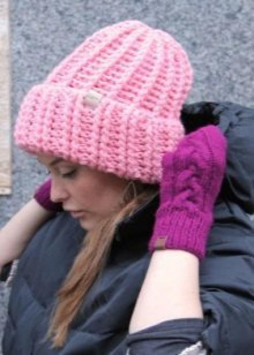 Шапка спицами из толстой пряжи без отворота. Шапка из толстой пряжи