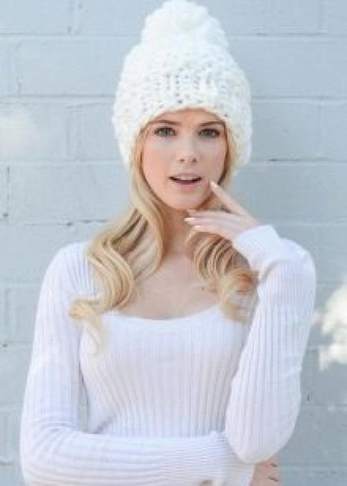 Шапка спицами из толстой пряжи без отворота. Шапка из толстой пряжи