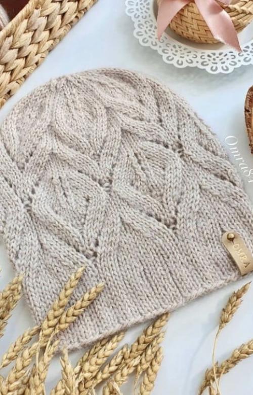 70 узоров для вязания шапок спицами. Подборка схем и описаний для вязания простых узоров спицами начинающим и не только 36