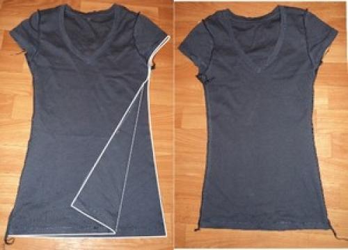 Как уменьшить размер футболки. Ушивание футболки 33