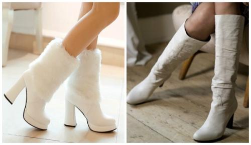 Белые ботфорты носить с чем. Стильные белые сапоги и популярные фасоны