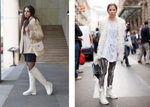 Белые ботфорты носить с чем. Стильные белые сапоги и популярные фасоны