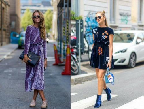 Бархатное платье кому идет. С чем носить бархатное платье