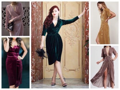 Бархатное платье кому идет. С чем носить бархатное платье