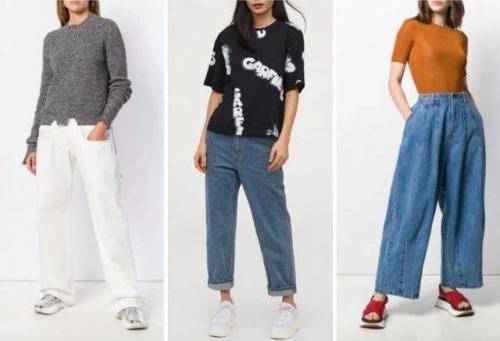 Какие основные преимущества широких джинсов для женщин. Силуэт джинсов