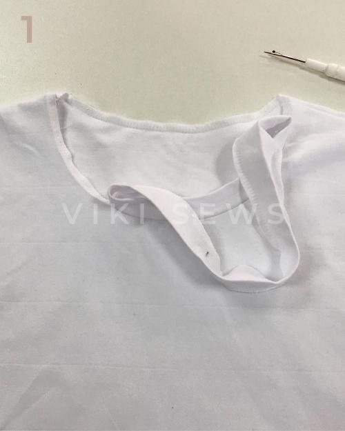 Как сделать воротник на футболке. V-образный вырез горловины в футболке Аля