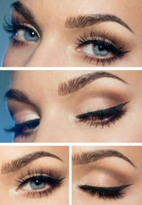 12 простых пошаговых уроков по макияжу для голубых глаз. Чем дневной макияж должен отличаться от вечернего? 04 12 простых пошаговых уроков по макияжу для голубых глаз. Чем дневной макияж должен отличаться от вечернего? 04
