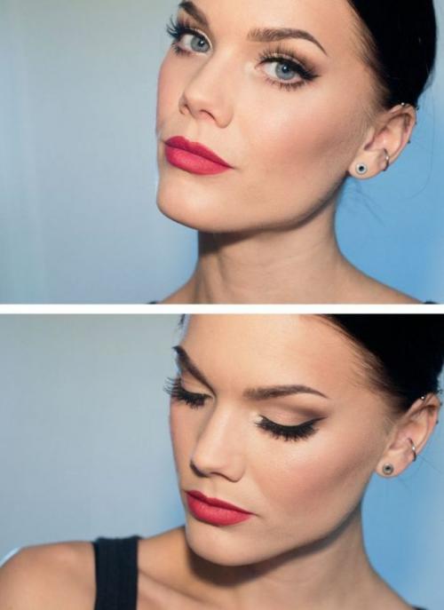 12 простых пошаговых уроков по макияжу для голубых глаз. Чем дневной макияж должен отличаться от вечернего? 05 12 простых пошаговых уроков по макияжу для голубых глаз. Чем дневной макияж должен отличаться от вечернего? 05