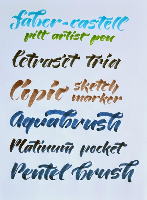 Какие инструменты используются для письма женскими с волосиками. Брашпены